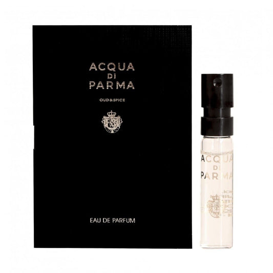 帕尔玛之水沉香与香料 1.5 毫升 0.05 盎司。官方香水样品，Acqua Di Parma Oud & Spice 1.5ml 0.05fl.oz。官方香水样品