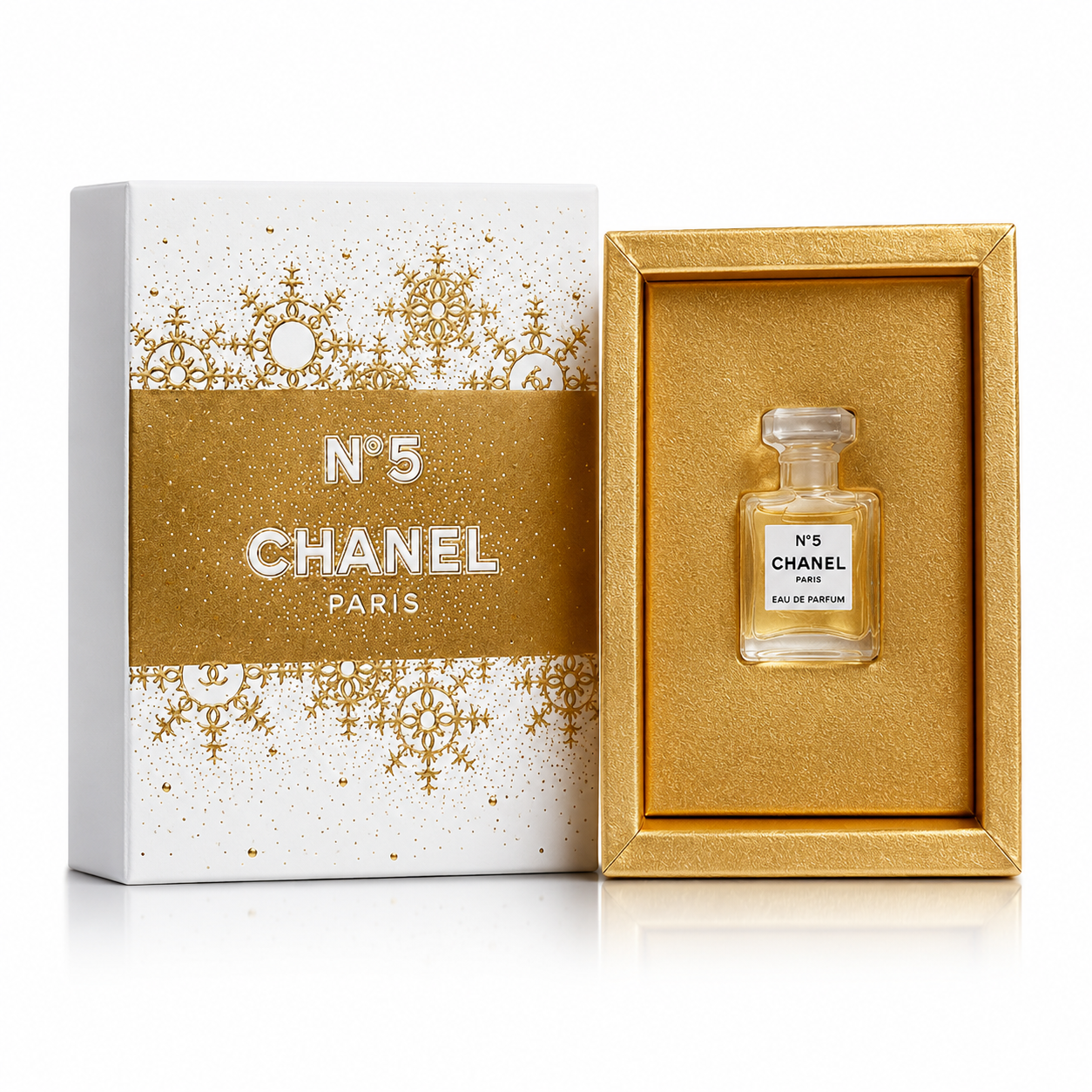 image of CHANEL No. 5 eau de parfum 1.5ML 0.05 fl. oz. official perfume collectable miniature sample