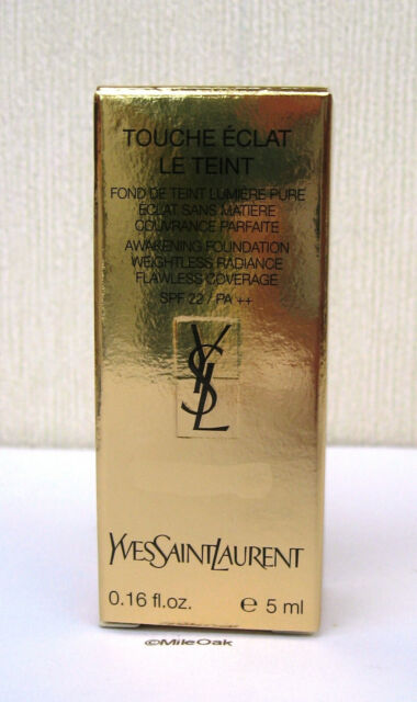 Yves Saint Laurent Touche Eclat 粉底 5ml 0.16 fl.盎司。护肤小样 Shade BD 25 暖米色